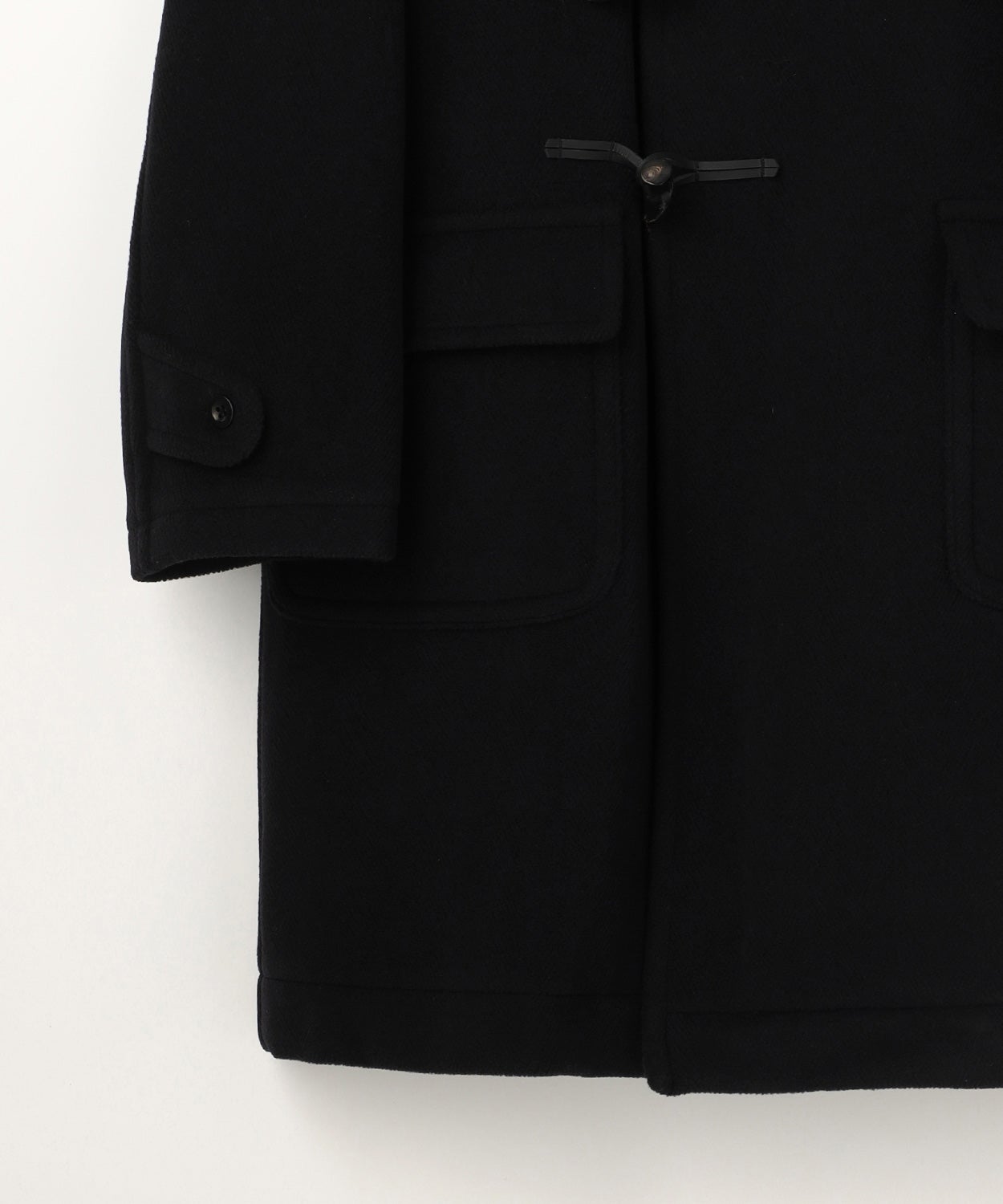 GLENMORE ヘリンボーン ダッフルコート Mサイズ ブラック ウール ヘリンボーンポストマンダッフルコート(ウール)(MEN) 全2色 | BRITISH MADE