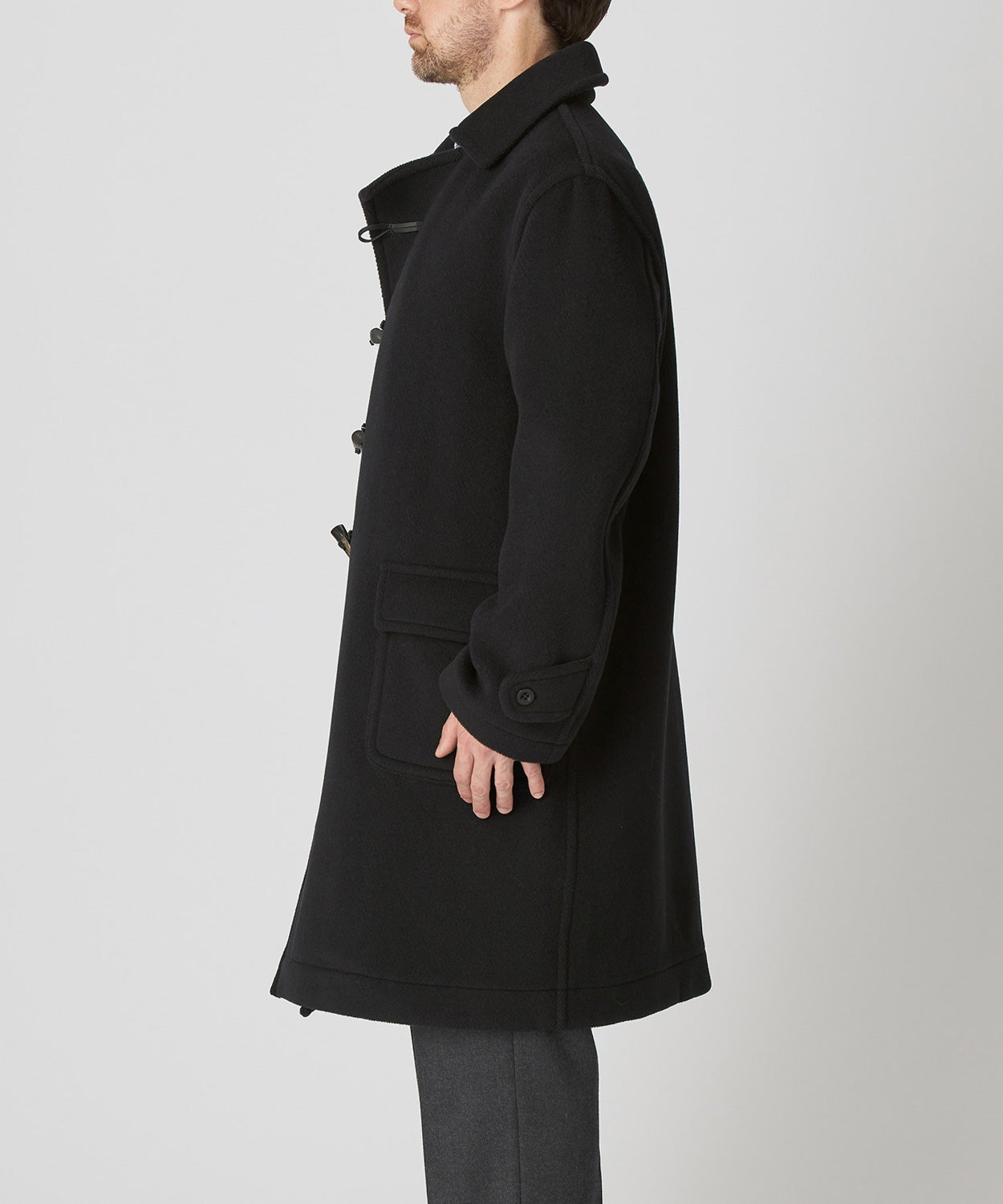 ヘリンボーンポストマンダッフルコート(ウール)(MEN) 全2色 | BRITISH MADE
