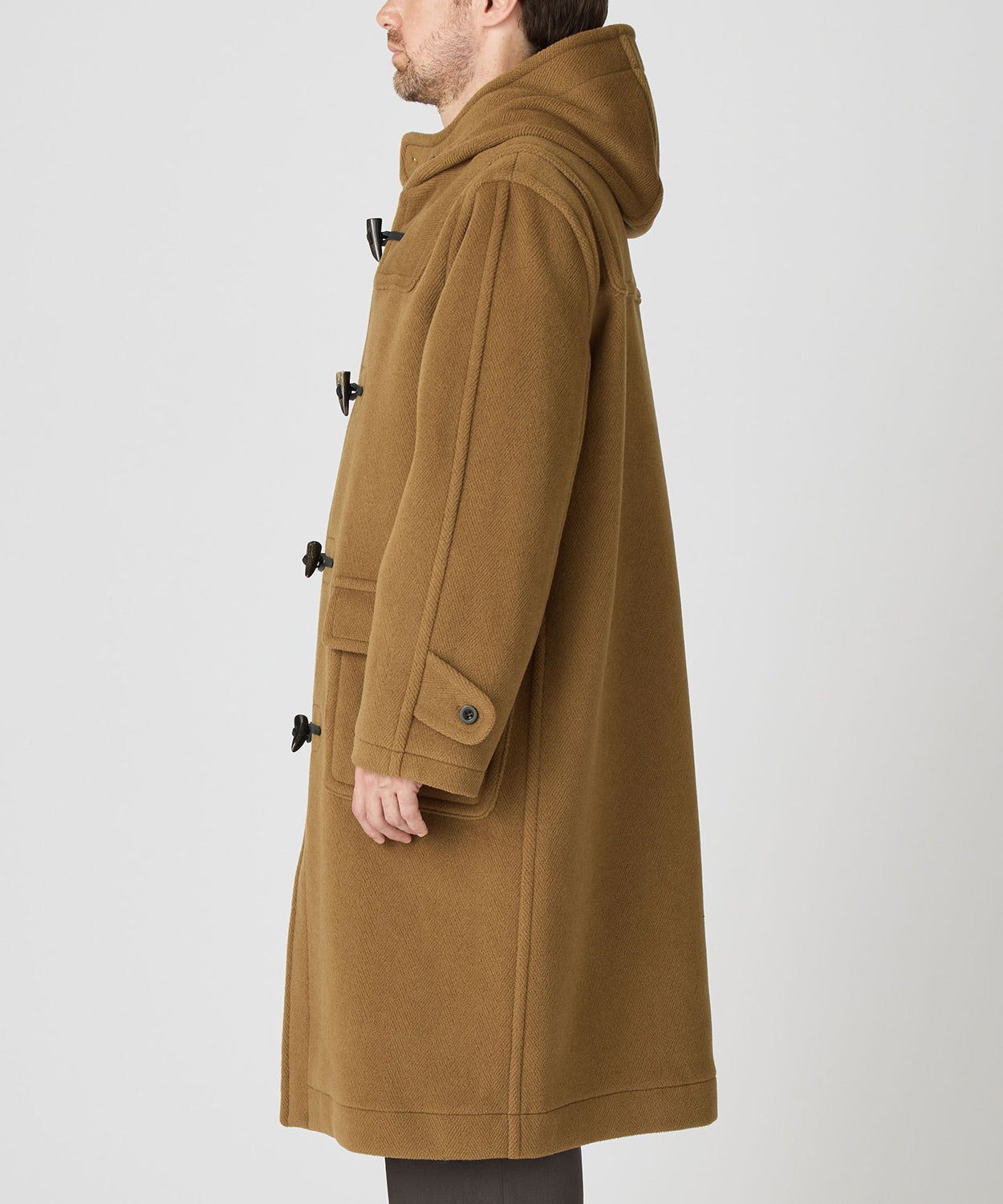 ヘリンボーンロングダッフルコート(ウール)(UNISEX) 全3色 | BRITISH MADE
