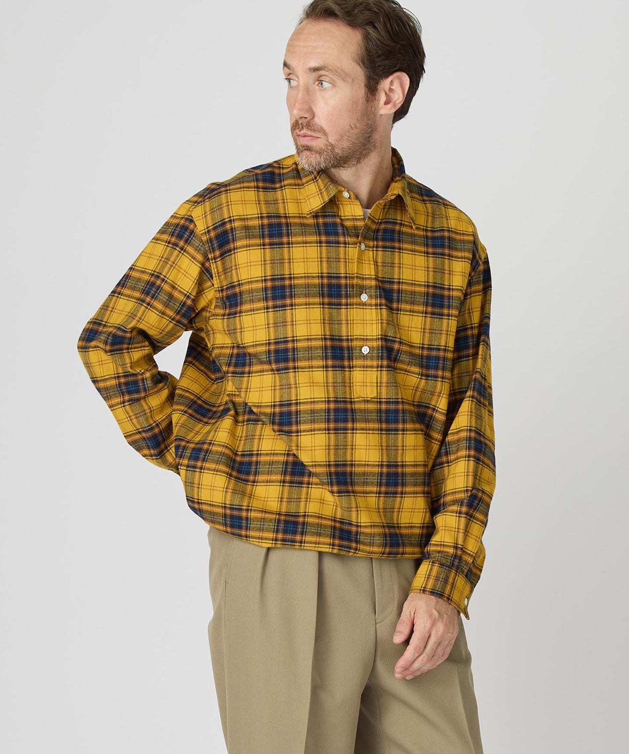 プルオーバーシャツブルゾン/ワイト(チェック)(MEN) 全2色 | BRITISH MADE
