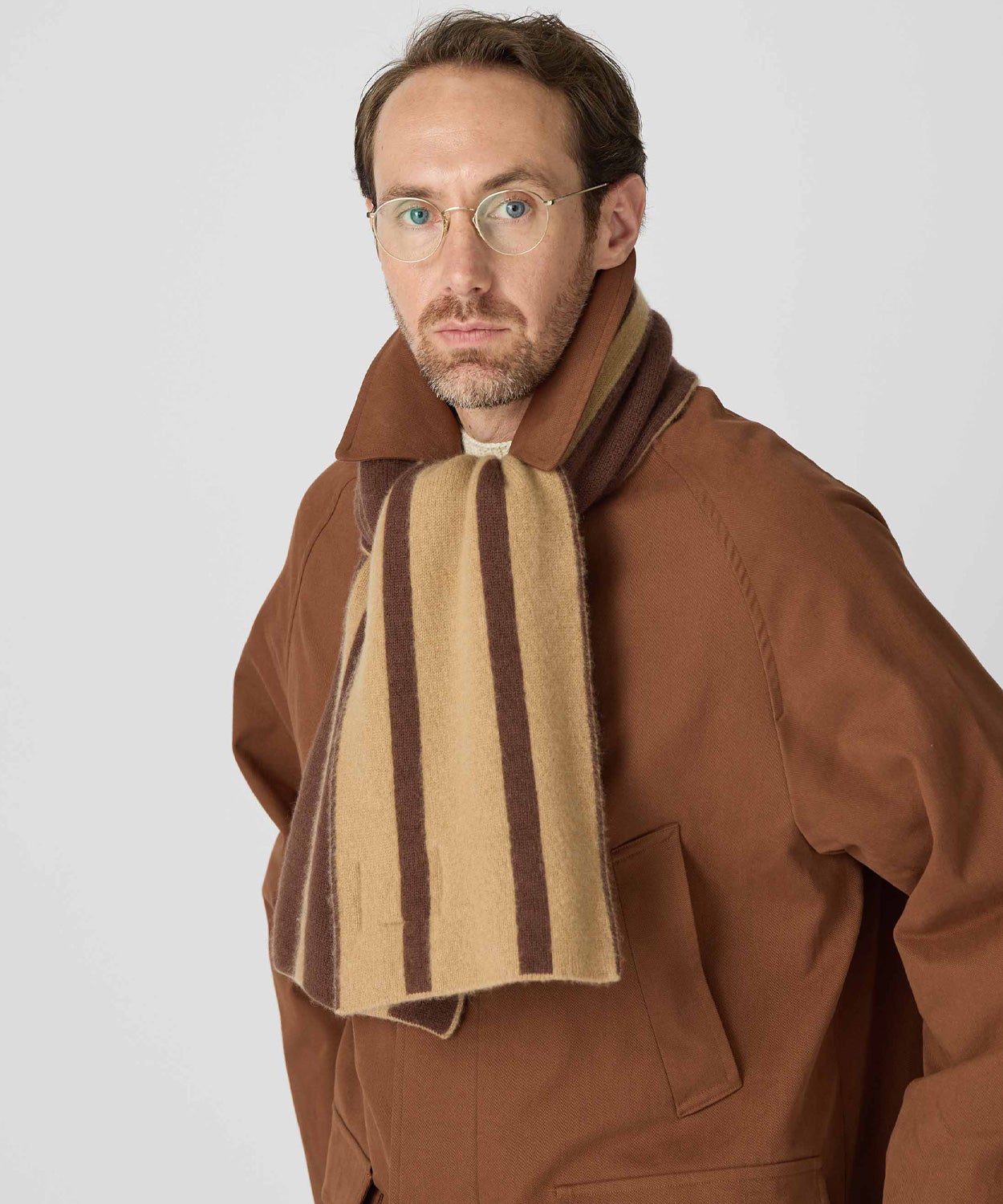 ストライプスカーフ(カシミヤ) 全4色 | BRITISH MADE